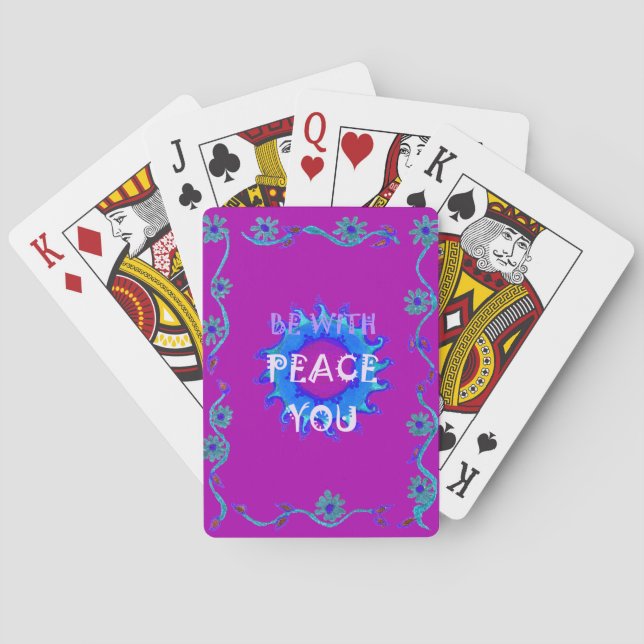 Peace Be With You Inspirational Print Poker Cards (Back)