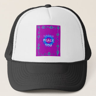 Peace Be With You Inspirational Print Trucker Hat