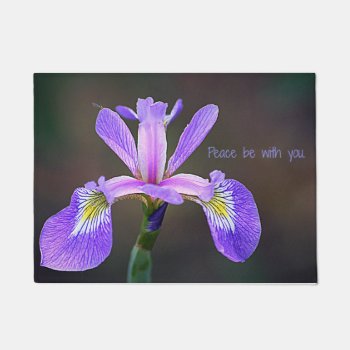Peace Be With You Iris Door Mat by InnerEssenceArt at Zazzle