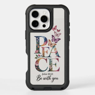 Peace Be With You John 20:21 Floral Christian iPhone 16 Pro Max Case