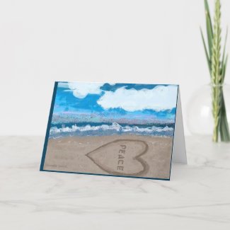 Peace Be With You Ocean Shore Greeting Card