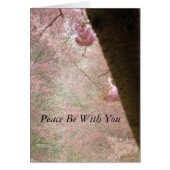 Peace Be With You Pink Blossom Card (Front)