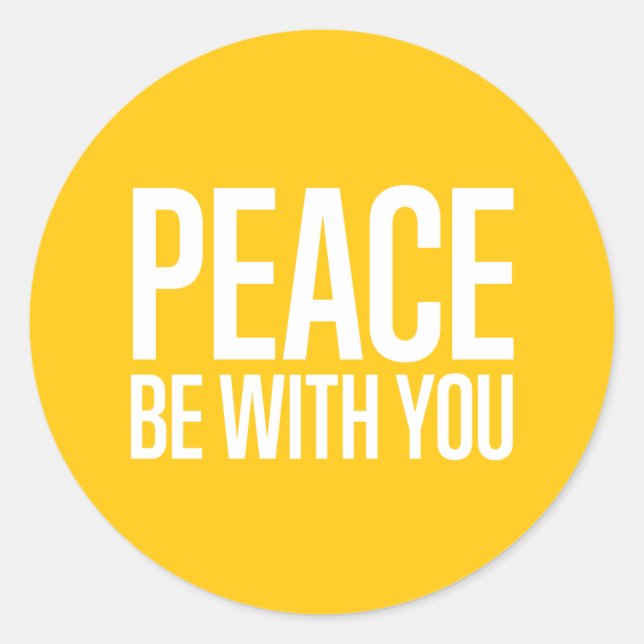Peace Be With You Sticker (Front)