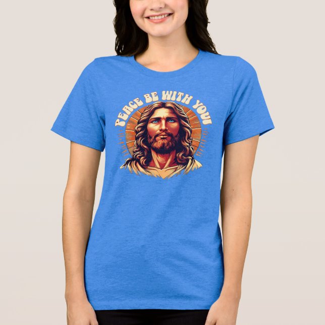 Peace Be With You T-shirt Tri-Blend Shirt (Front)