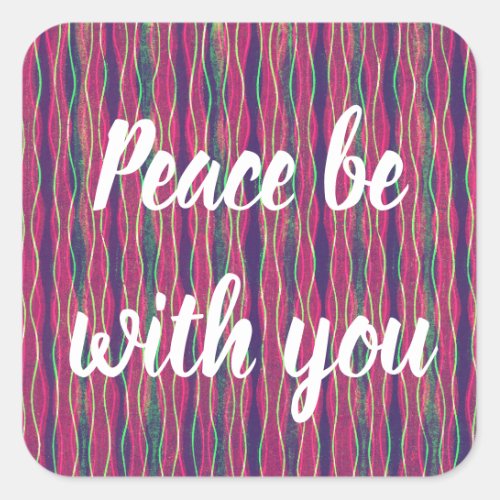 Peace Be With You Vintage Sticker