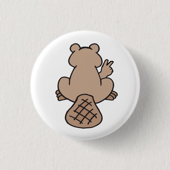Peace Beaver Button (Front)