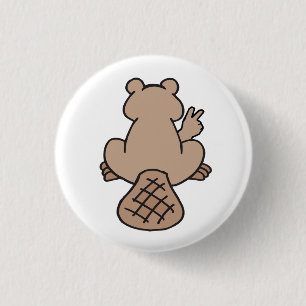 Peace Beaver Button
