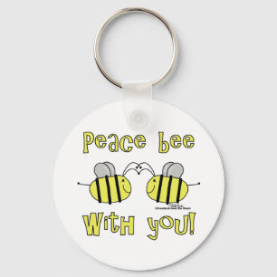 Peace Bee With You Keychain