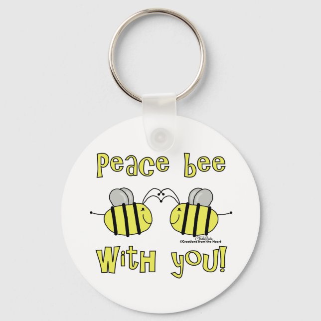 Peace Bee With You Keychain (Front)