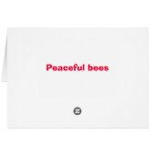 peace bees cards (Back Horizontal)