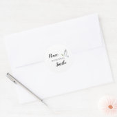 Peace begins with a smile dove quote classic round sticker (Envelope)