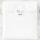 Peace begins with a smile dove quote classic round sticker (Bag)