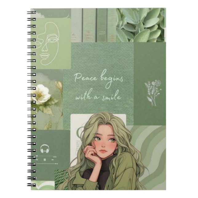 Peace begins with a smile notebook (Front)