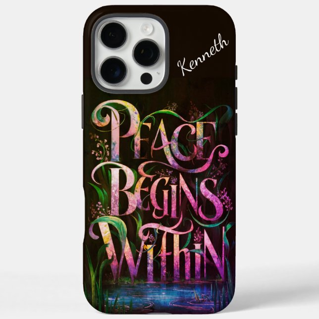 Peace begins within nature.  Case-Mate iPhone case (Back)
