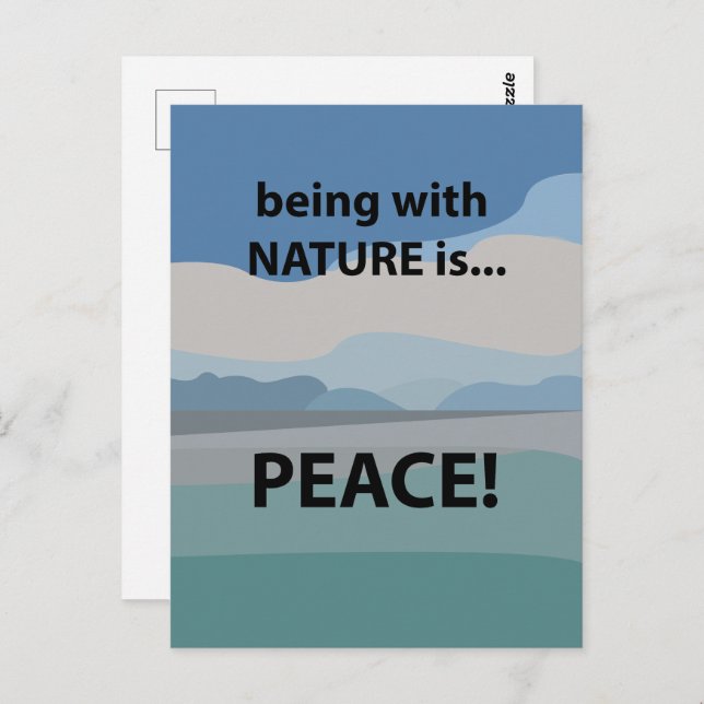 Peace Being With Nature is Peace  Postcard (Front/Back)