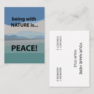 Peace Being With Nature is Peace Travel
