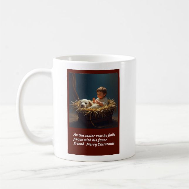 “Peace Beside the Manger”  Coffee Mug (Left)