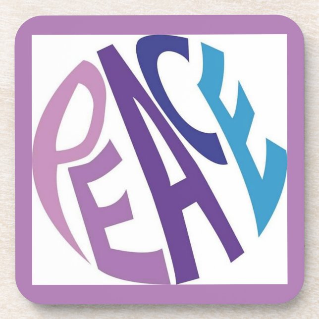 PEACE  BEVERAGE COASTER (Front)