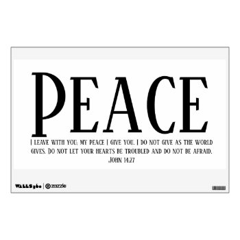 Peace Bible Verse Wall Decal by RiverJude at Zazzle