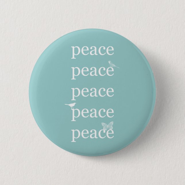 Peace Birds Pinback Button (Front)