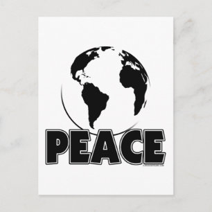 Peace Black&White Earth-Light Postcard