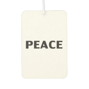 Peace black white minimalist modern simple car air freshener