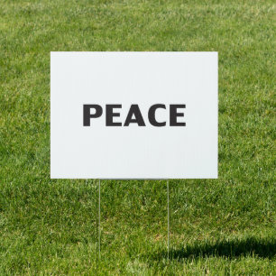 Peace black white modern simple sign