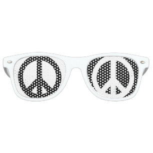 Peace Black & White Retro Sunglasses