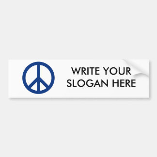 peace blue bumper sticker