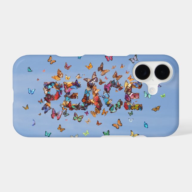 PEACE Blue Sky Butterflies | Motivational Phone Case-Mate iPhone Case (Back (Horizontal))