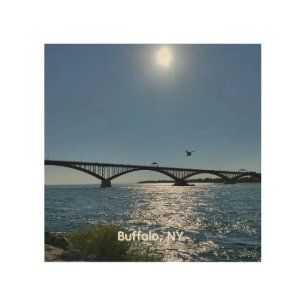Peace Bridge Throw Pillow Wood Wall Art
