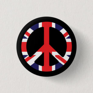Peace British Pinback Button