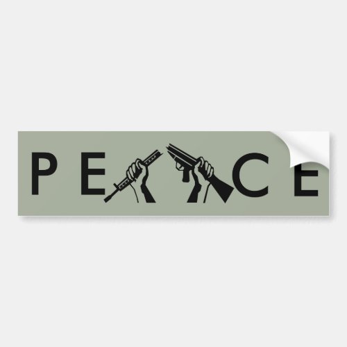 Peace Broken Rifle Bumper Sticker