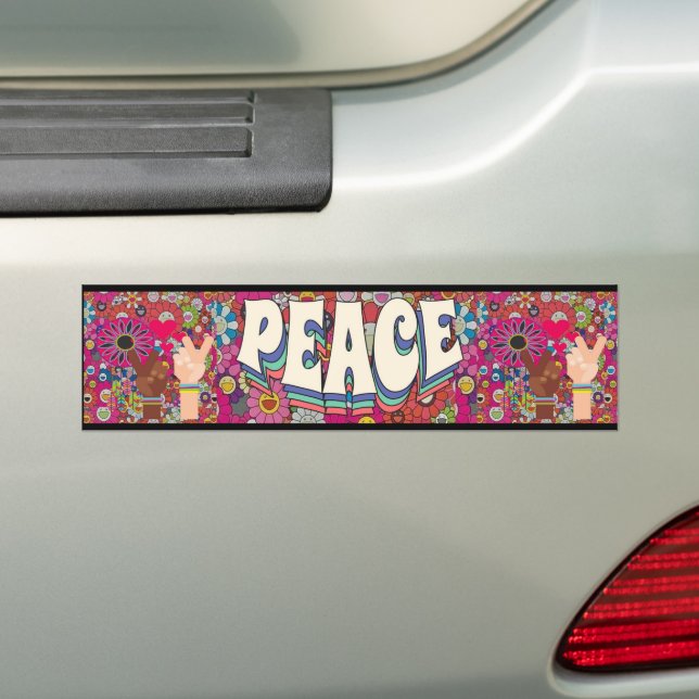 Peace Bumper Sticker (On Car)