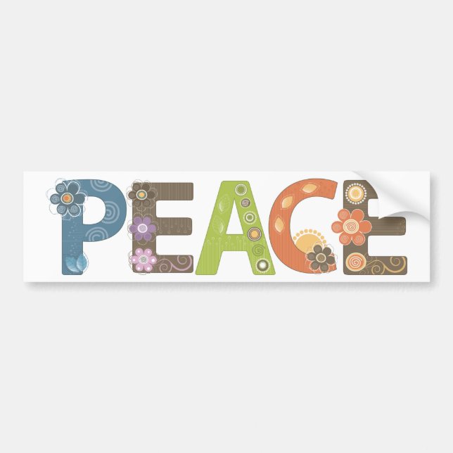 Peace Bumper Sticker (Front)
