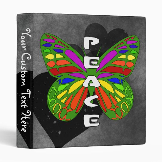 Peace Butterfly 3 Ring Binder