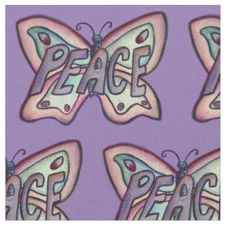 Peace Butterfly Inspirational Art Fabric Material
