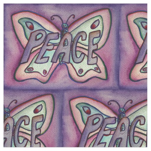 Peace Butterfly Inspirational Art Fabric Material
