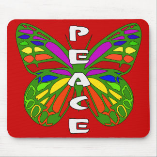 Peace Butterfly Mouse Pad