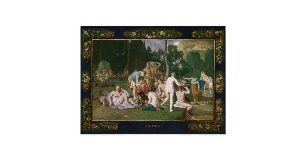 Peace by Pierre Puvis de Chavannes Glossy Poster Zazzle com