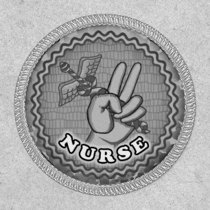 Peace caduceus nurse patch
