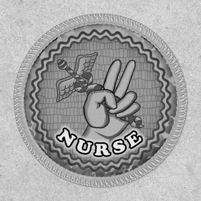 Peace caduceus nurse  patch (Front)
