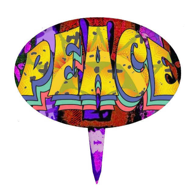 Peace Cake Topper (Front)