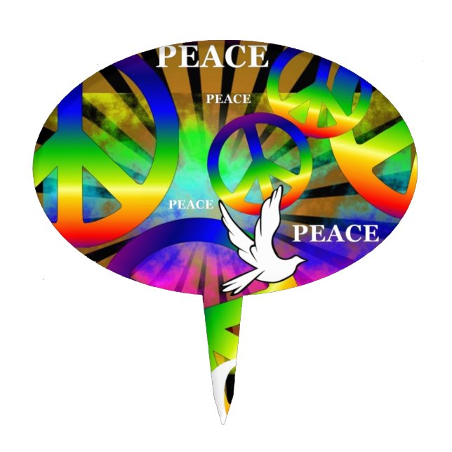 Peace Cake Topper (Front)