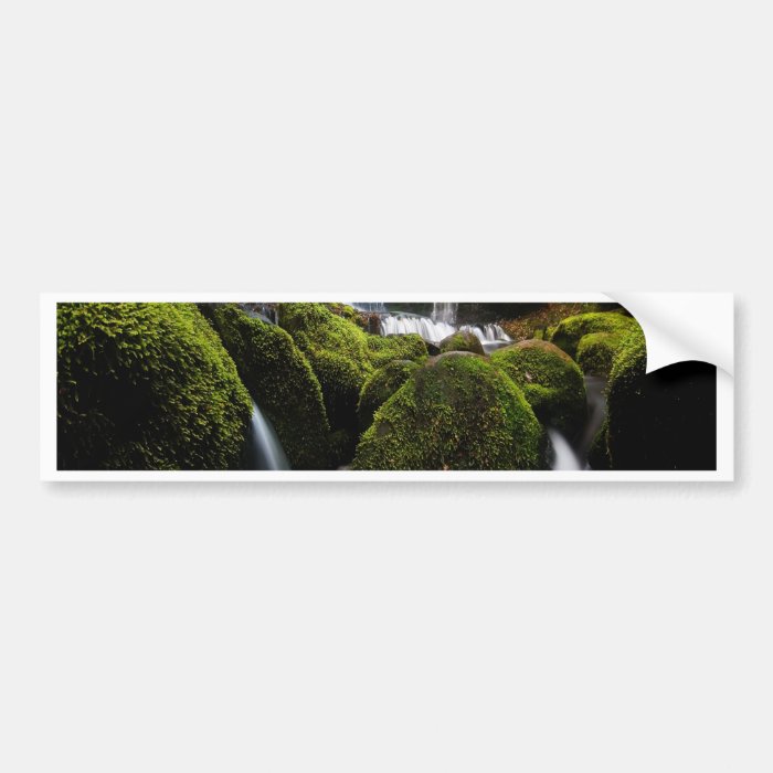 Peace calm green Horseshoe Falls Tasmania Australi Bumper Stickers