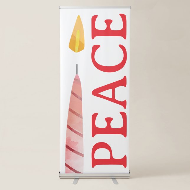 Peace Candle Christmas Banner (Front)