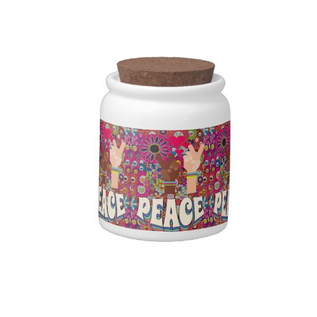 Peace Candy Jar (Left)