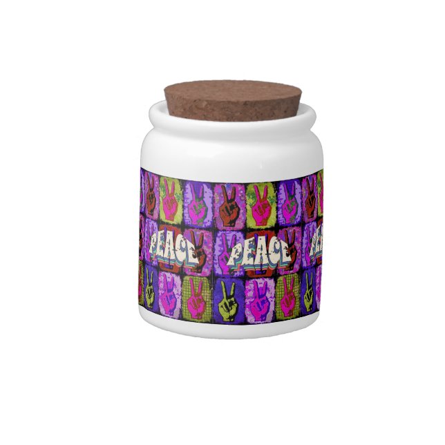 Peace Candy Jar (Left)