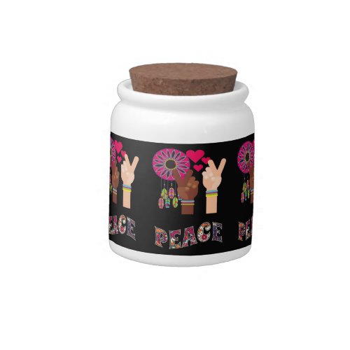 Peace Candy Jar