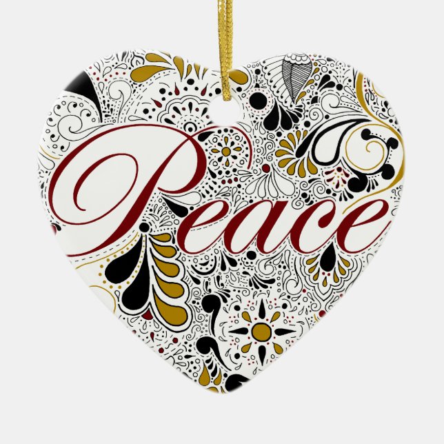 Peace Ceramic Ornament (Front)